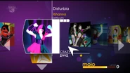 Disturbia on the Just Dance 4 menu (Wii/PS3/Wii U)
