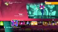 Error on the Just Dance 2018 menu