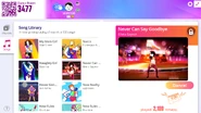 Nevercansay jdnow menu computer 2020.png (1.4 MB) Never Can Say Goodbye on the Just Dance Now menu (2020 update, computer)