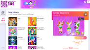 Samba de Janeiro on the Just Dance Now menu (computer)