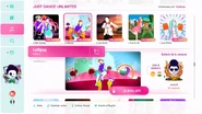 Lollipop on the Just Dance 2020 menu
