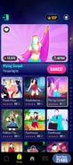 Flying Carpet on the Just Dance Now menu (2024 update, phone)