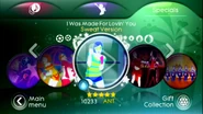 I Was Mde For Lovin’ You (Sweat Version) on the Just Dance 3 menu (Wii/PS3)