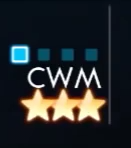 The stars below the player's name