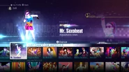 Mr. Saxobeat on the Just Dance 2016 menu
