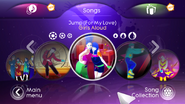 Jump (For My Love) en el menú Just Dance 3 (Wii)