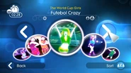 Futebol Crazy on the Just Dance: Summer Party menu