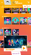 This is Halloween on the Just Dance Now menu (2017 update, phone)