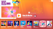 Keep on Moving on the Just Dance Now menu