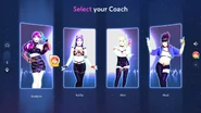 Just Dance 2023 Edition coach selection screen