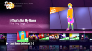 That’s Not My Name on the Just Dance 2017 menu