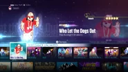 Who Let the Dogs Out? on the Just Dance 2016 menu