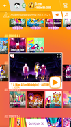 Gimme! Gimme! Gimme! (A Man After Midnight) (On-Stage Mode) on the Just Dance Now menu (2017 update, phone)