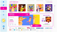 Kulikitaka on the Just Dance 2021 menu