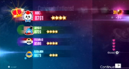 Just Dance 2016 scoring screen (Classic, 7th-gen)