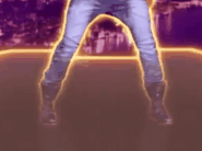 A shadow covering Joshua’s legs