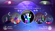 Promiscuous on the Just Dance 3 menu (Wii/PS3)