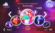 Barbie Girl on the Just Dance 2 menu