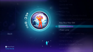 I Don’t Feel Like Dancin’ on the Just Dance 3 menu (Xbox 360)