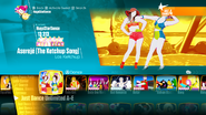 Aserejé (The Ketchup Song) in the Just Dance 2018 menu