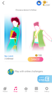 Just Dance Now coach selection screen (2020 update, phone)