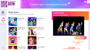 Swish Swish on the Just Dance Now menu (2020 update, computer)