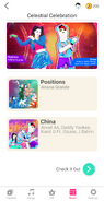 Second Just Dance Now release newsfeed (along with Positions) during the "Celestial Celebration" event