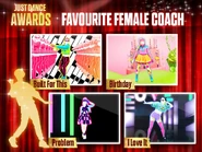 Chiffon’s Just Dance Awards nomination for "Favourite Female Coach" (along with Fix, Cat, and I Love It)