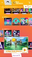 The Lion Sleeps Tonight on the Just Dance Now menu (updated, phone)