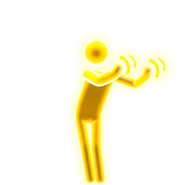 More yellowish pictogram with a white-yellowish glow (Si Antes Te Hubiera Conocido)