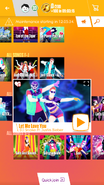 Let Me Love You on the Just Dance Now menu (2017 update, phone)