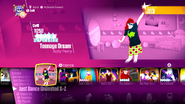 Teenage Dream on the Just Dance 2018 menu