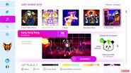 Versión Extrema en el menú de Just Dance 2019 (Octava generación)