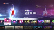 Eye of the Tiger no menu do Just Dance 2016