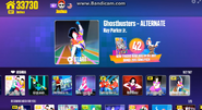 Ghostbusters (Sweat Version) on the Just Dance Now menu (original, computer)