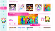 I Don’t Care on the Just Dance 2020 menu (8th-gen)