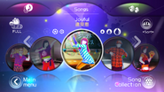 Joyful on the Just Dance Wii 2 menu (translated version)