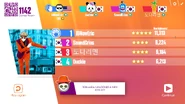 Just Dance Now scoring screen (2017 update)