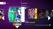 Domino on the Just Dance 4 menu