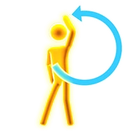 Pictogram with non-golden arrows (Move Your Body)