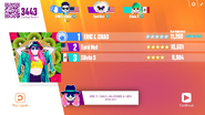 Just Dance Now scoring screen (2017 update)