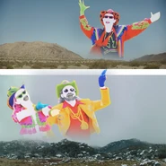 "Big Enough" meme with the coaches of Trenulețul, posted by Just Dance’s Twitter account[4]