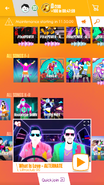 What Is Love (Car Version) on the Just Dance Now menu (2017 update, phone)