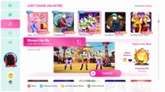 Woman Like Me on the Just Dance 2020 menu