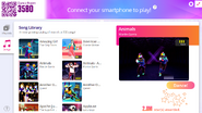 Animals on the Just Dance Now menu (2020 update, computer)