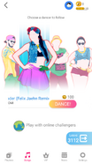 Just Dance Now coach selection screen (2020 update, phone)