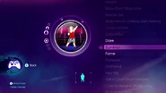 Eye of the Tiger on the Just Dance: Greatest Hits menu (Xbox 360)