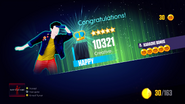 Just Dance 2014 scoring screen (Classic, P1)