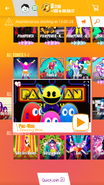 Pac-Man on the Just Dance Now menu (2017 update, phone)