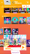 Work Work on the Just Dance Now menu (2017 update, phone)